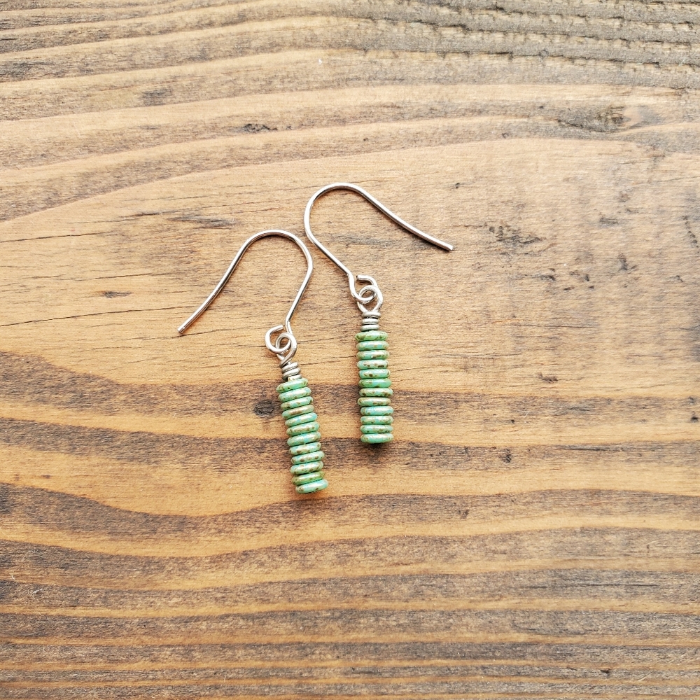 Handmade Minimal Picasso Glass Stacked Earrings
